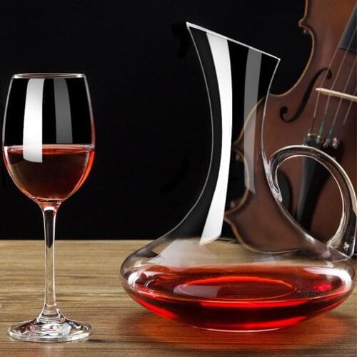 1800ML Big Decanter Handmade Crystal Red Wine Brandy Champagne Glasses Decanter Bottle Jug Pourer Aerator For Family Bar
