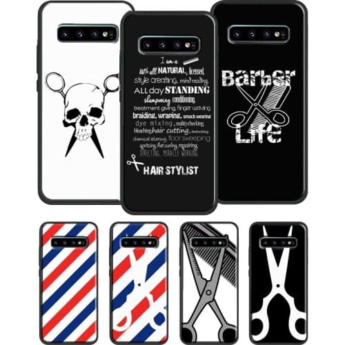 Barber Stripes Scissors Case For Samsung Galaxy S21 Ultra S20 FE S8 S9 S10 Plus S10e Note 20 Ultra 9 Note 10 Plus