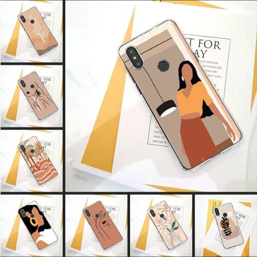 Back Cover For Xiaomi Mi Max Mix 1 2 2S 3 Silicone Soft Art Girl Aesthetic Pink Flower Phone Case For Xiaomi Mi Note 1 2 3