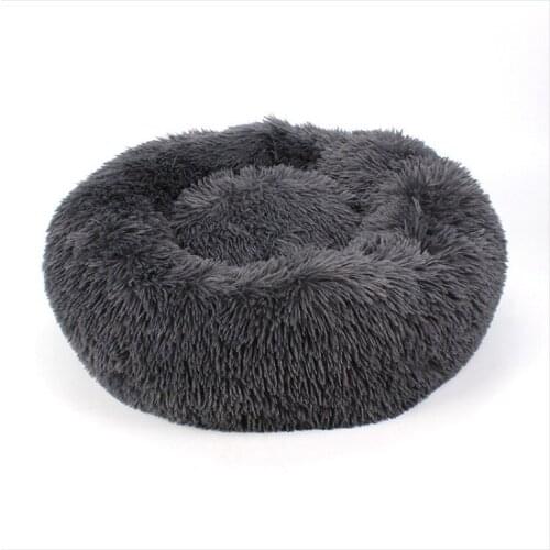 Dog Bed, Cat Bed, Soft Plush Surface, Donut-Shaped Dog Sofa with Removable Inner Cushion, Washable