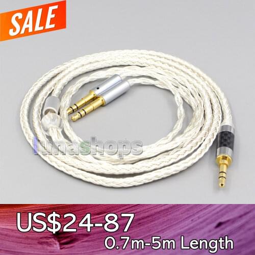 LN007045 16 Core OCC Silver Plated Headphone Cable 7mm High Step For Hifiman Sundara Ananda HE1000se HE6se he400i he400se Arya