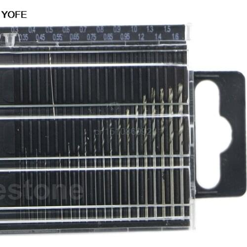 20x Drill Bit MICROBOX Tiny Micro HSS Twist Drill Bit Set 0.3mm-1.6mm Model Craft w/ Case