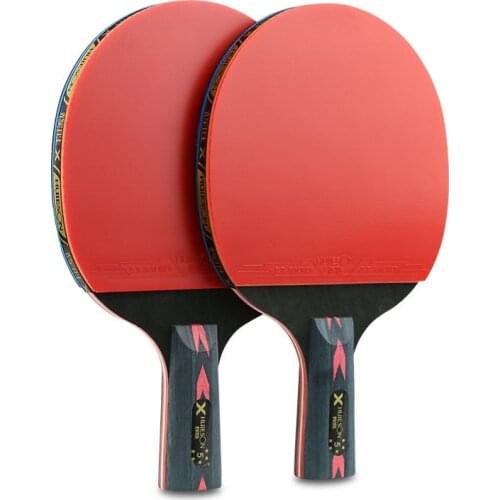 Five-star Carbon Table Tennis Racket Set Double Pair Professional Lightweight Training Table Tennis Ping Pong Racket