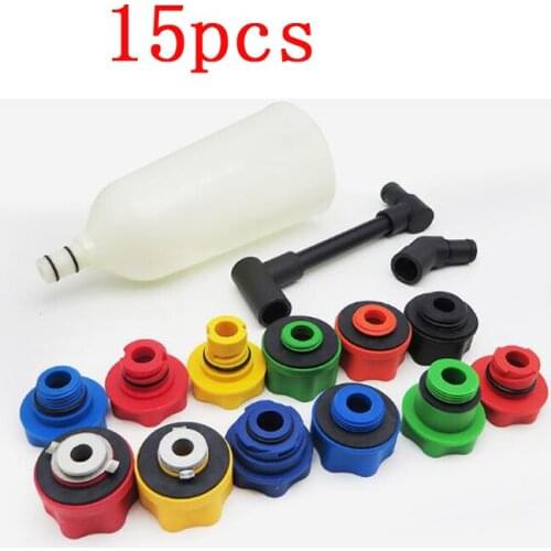 15 pieces of engine oil funnel set, universal anti-spill filter tool set, auto repair plastic filling system