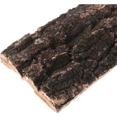 Natural Rodent Reptile Habitat Decoration Lizard Spider Hide Climbing Tree Bark Platform Q0KA