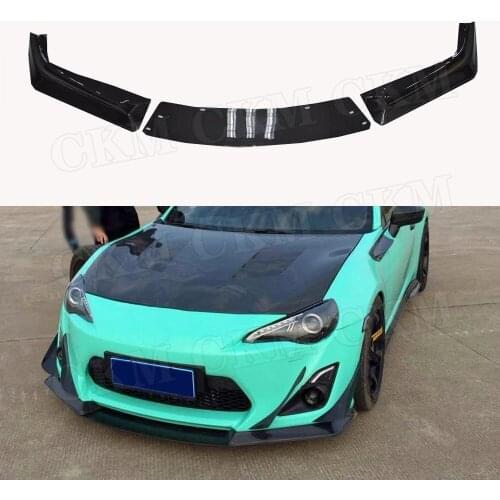 Carbon fiber Front Chin Spoiler flaps apron Auto Car Accessorise for Toyota GT86 J Style 2014 2015 2016