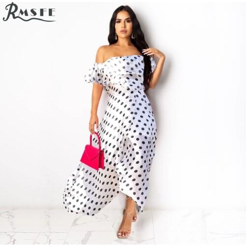 RMSFE 2021 European And American Women Bohemian Wave Point Beach Chiffon Sexy Bra Irregular Dress