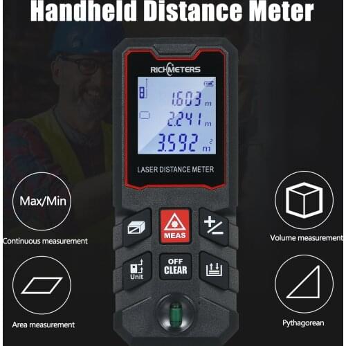 KKMOON Handheld Distance Meter Portable Multifunction Space Measuring Tool Laser Rangefinder Laser Distance Meter Range Finder