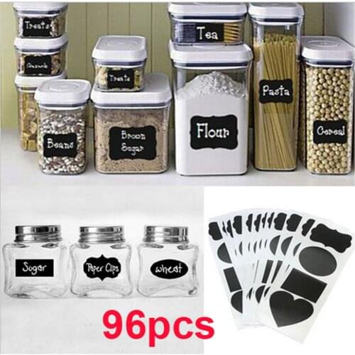 Smart 96pcs Chalkboard Blackboard Chalk Labels Stickers Craft Kitchen Candy Buffet New