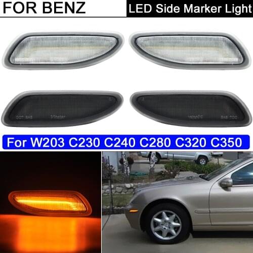 LED Side Marker Light Amber Turn Signal Blinker Indicator Lamp For BENZ W203 C-CLASS C230 C240 C280 C32 AMG C320 C350 C55 AMG