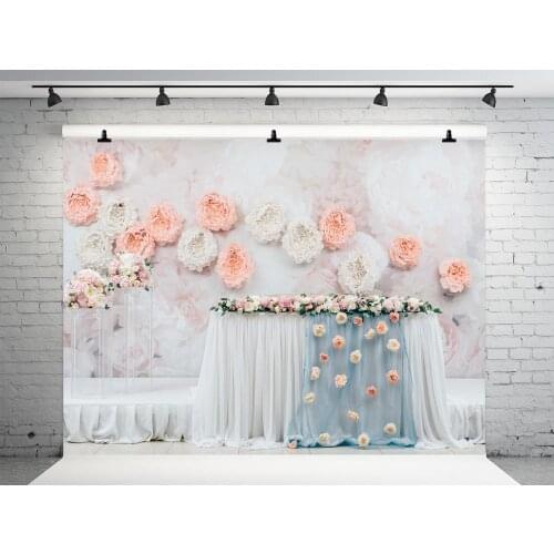 VinylBDS 10x10 Flower Wall Photography Background Backdrop Table Party Stage Backgrounds For Photo Studio Newborn Photography
