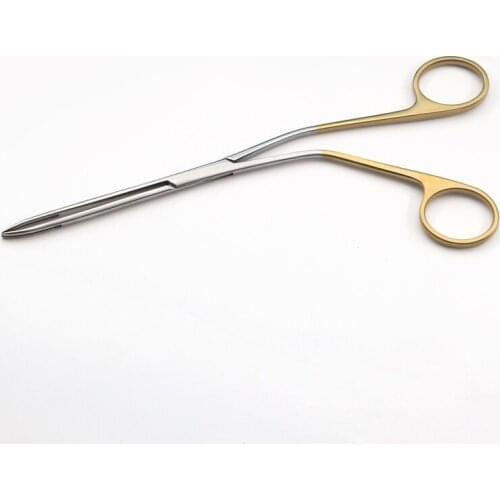Nasal prosthesis bulging placement forceps, nose nasal instrument, gold handle bulging introduction forceps