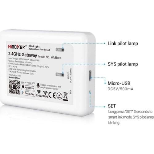 2.4GHz Milight WL Box WL-IBOX Support Third Party Voice Control Wifi Wireless Control,Suitible For All Series led Bulb