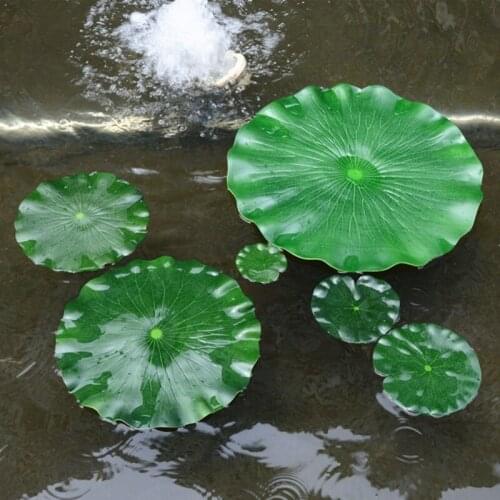 4pcs 10CM Artificial Lotus Leaf Floating Pool Decoration Water Decorative Aquarium Fish Pond Scenery Home Decoration gift craft