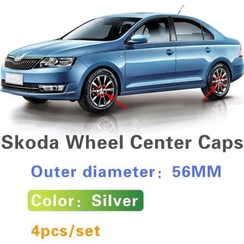 4pcs 56mm Auto Car Wheel Center Hub Caps Rim Covers For Skoda Octavia A7 A5 1 2 3 rapid kodiaq fabia karoq superb 2 3 yeti