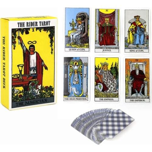 50Sets 2018 Full English Radiant Rider Wait Tarot Cards Factory Made High Quality Smith Tarot Deck Board Game Cards