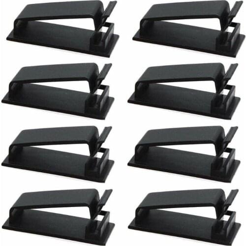 50PCS Wall Fasteners Wire Organiser Self Adhesive Fixed Cable Management Clip E56B