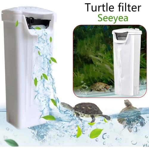 Aquarium Filter Pump Water Turtle Aquarium Low Level Waterfall Filter Oxygen Pump Reptile Filter Supplies Pet Accessories Seeyea
