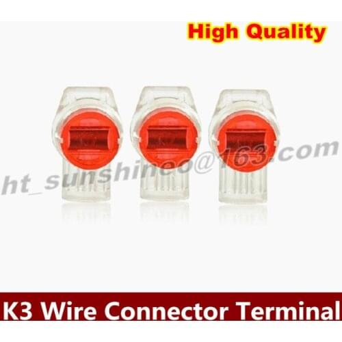 Free shipping 5000PCS/LOT K3 Wires Terminals 0.4-0.9MM For Telephone Network three Line Connection continued