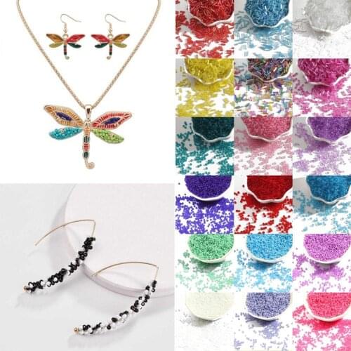 15g 2mm Austria Crystal Round Hole Bead Solid Color Czech Glass Seed Beads For Kid DIY Earrings Bracelet Necklace Jewelry Making