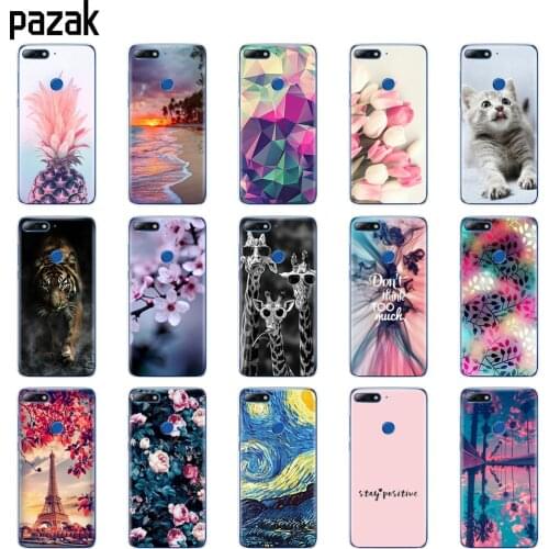 Case for Honor 7C 5.99" Case coque silicon phone cover on for Honor 7C Pro copa Soft TPU Full 360 Protective bumper cute cat