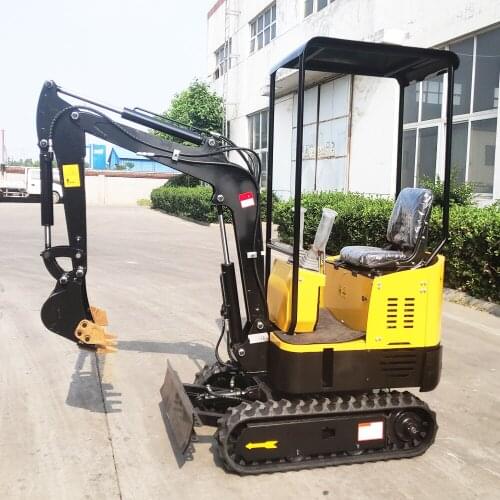 Cheap Price HT-10 Agriculture Garden 1ton 1.2ton mini excavators machine small digger with 380mm bucket and canopy