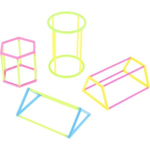 Kids Geometric Shape DIY Building Construction Kit Math Learning Toy Gift