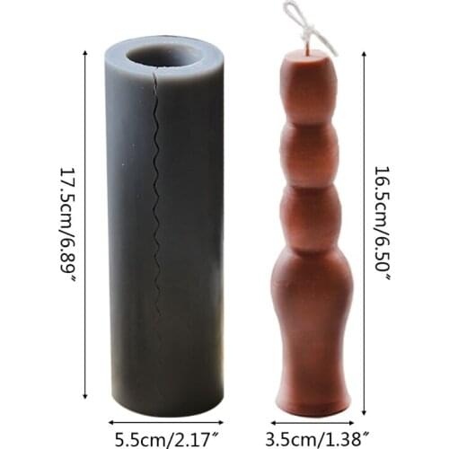 P15D Long 4-sections Candles Silicone Mold Aromatherapy Candle Silicone Soap Mold