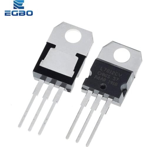 Egbo 10pcs L7812CV L7812 KA7812 MC7812 Voltage Regulator 12V 1.5A TO-220 new original