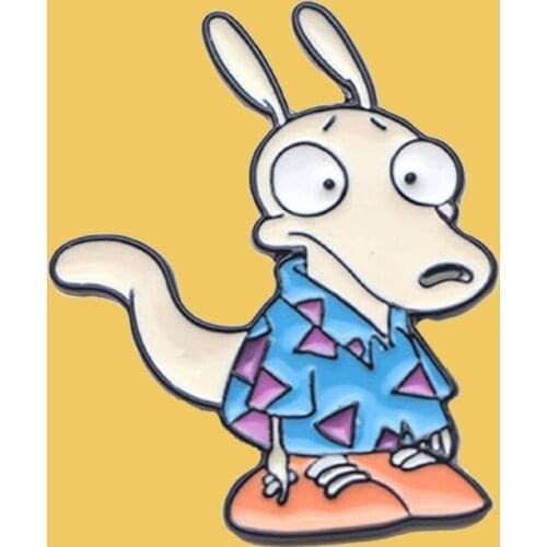 O64 Cartoo Dog Enamel Pin Brooches Cartoon Creative Metal Brooch Pins For Women Men Denim Hat Badge Collar Jewelry