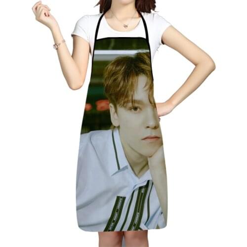 Seventeen Vernon Pattern Anti-Fouling Kitchen Aprons For Men Women Household Cleaning Cooking Baking Waist Bib 68x95cm 50x75cm