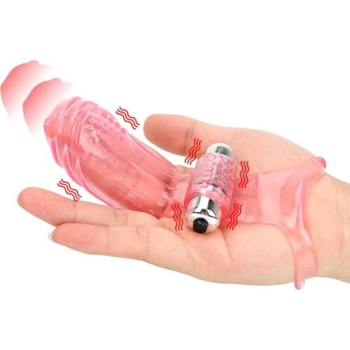 IKOKY Finger Sleeve Vibrator Female Masturbator G-spot Finger Massage Sex Toys For Woman Dildo Clitoris Stimulation