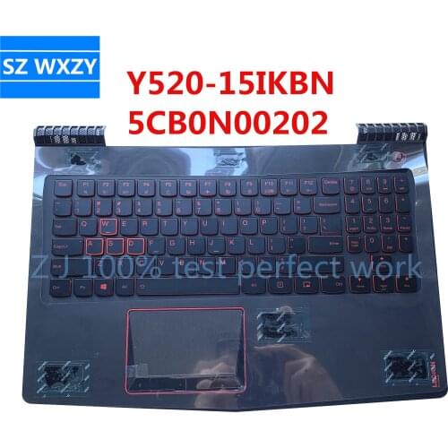 Backlit Keyboard With Shell C Cover Palmrest Upper Touchpad For Lenovo Legion Y520-15IKBN Laptop 5CB0N00202 AP13B000300