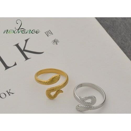 Nextvance Rings 2021 Trend Gold Vintage Rings Stainless Steel Gold Rattlesnake Adjustable Womens ring Fashion Jewelry Gift