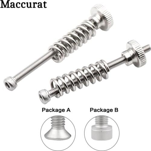 Maccurat 5pcs 3D printer Leveling components M3 screw Leveling spring Leveling knob suite for 3D printer Heating Bed parts