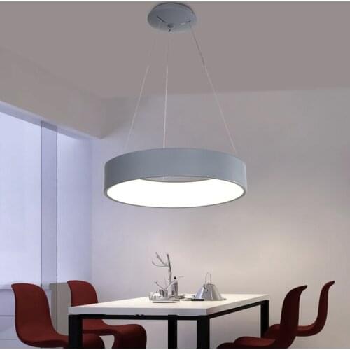 Gray/ White Modern led pendant Chandelier For Dining Room Bedroom Circular Dia60/45cm LED Chandelier Lighting light fixtrus