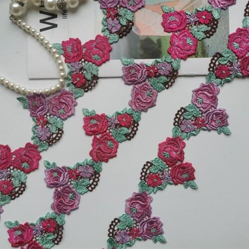 10Meters Retro Floral Embroidery Lace Trim Water Soluble Tulle Lingerie Underwear Clothes Accessories Bra Sewing Fabric Handmade