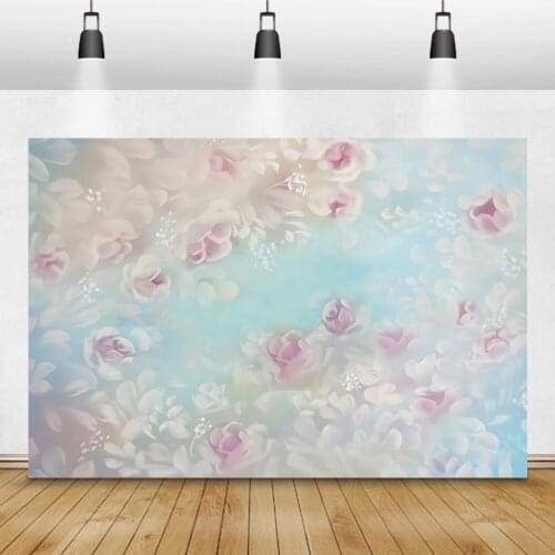 Laeacco Newborn Photocall Blossom Flowers Backdrops Birthday Photography Backgrounds Baby Shower Photophone Photo Studio Props