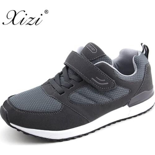 XIZI Men Older Casual Shoes superstar Breathable loafers Comfortable Hook & Loop Male sneakers Net surface Walking krasovki shoe