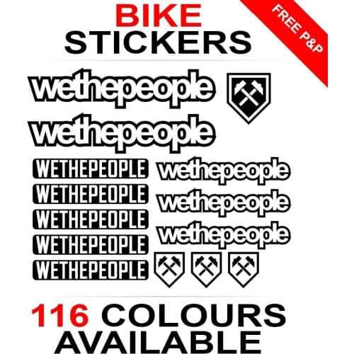 For 1Set We The People decals stickers sheet (cycling, mtb, bmx, road, bike) die-cut logo Car Styling