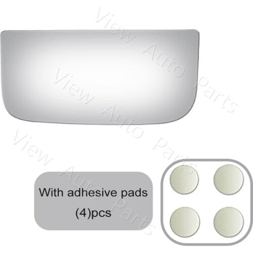Lower Convex Door Mirror Glass + Adhesive for 07-12 Chevy Silverado & GMC Sierra Driver Left Side