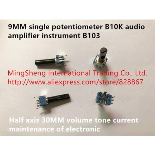 Original new 100% single potentiometer B10K B103 audio amplifier instrument volume tone current maintenance of electronic SWITCH