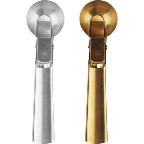 Handle Snowball Scoop Portable Lightweight Anti-rust Stainless Steel Ice cream Scoop for Home Kitchen Supplies