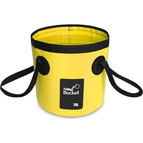 20L Portable Ultra Lightweight Bucket Water Storage Bag Waterproof Water Bag Fishing Camping Hiking Folding Bucket