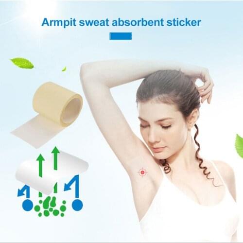 New 1Roll 6M Disposable Prevent Sweat Pads Dry Antiperspirant Sticker Ultra-thin Keep Dry Stickers Shield Underarm Armpits Sweat