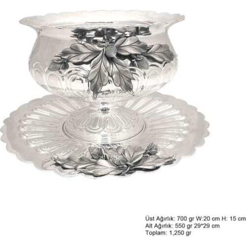 Leaf Pattern Silver Boller