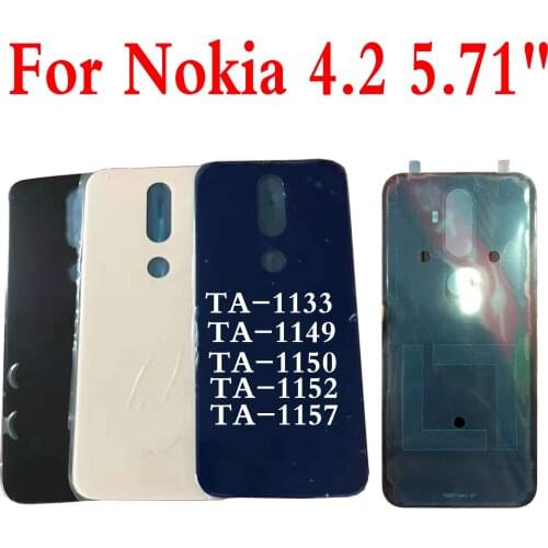 Shyueda 100% Original New For Nokia 4.2 5.71" TA-1157 TA-1150 TA-1133 TA-1149 TA-1152 Glass Rear Back Door Housing Battery Cover