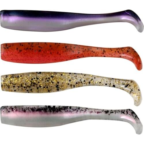 TEUKIM 6pcs 10x Tough TPR Soft Bait 7cm 2.3g Soft Lure Bass T-Tail Worm High Quality Soft Fish Fishing Lure Swimbait