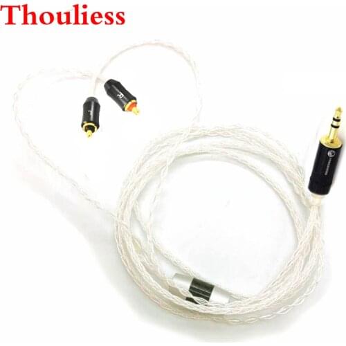 Thouliess Free shipping Hi-End 8 Cores 7N OCC Silver Plated Headphone Upgrade Cable For UE Live UE6 Pro Headphones