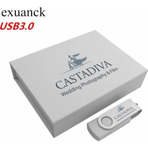 USB Flash Drives Pendrive Cle USB 3.0 Pen Drive +Box 128GB 64GB 32GB 16G 4GB High Speed Memoria Usb Flash Disk Custom Logo